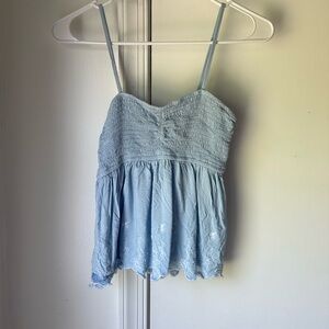 Baby Blue Babydoll Tank Top